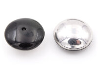 gewölbte Glascabochons in schwarz und antik...