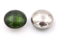 doppelseitige Glascabochons in grün und antik...