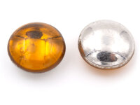 doppelseitige Glascabochons in bernstein und antik...
