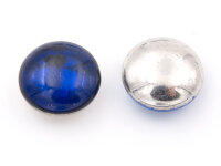 doppelseitige Glascabochons in dunkelblau und antik...