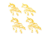 Anhänger Einhorn im Origami Stil in goldfarben 4...