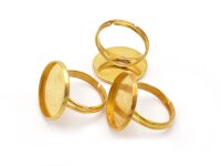 Ringrohlinge für 18 mm Cabochons aus Messing...