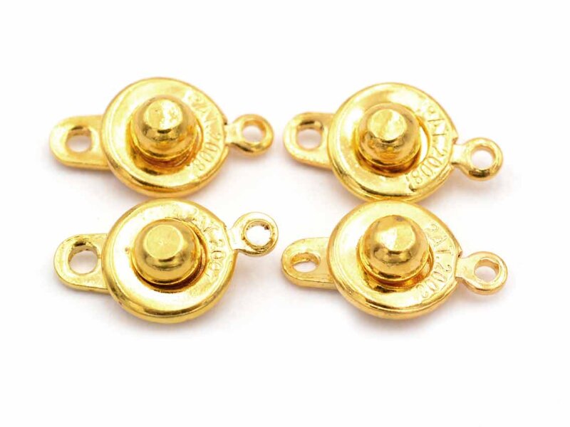 Klippverschlüsse aus Messing in goldfarben 9x16mm 4Stück