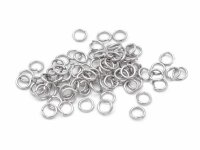 Biegeringe aus 304 Edelstahl in platinfarben 3mm 100...