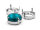 Krampenfassungen für 14 mm Cabochons in platinfarben 8 Stk.
