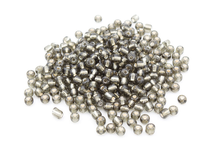 Rocailles Perlen in grau silber 4mm 300 Stück