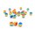 bunt gestreifte Perlen aus Resin 8mm 30er Set