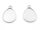 Fassungen als Tropfen aus 304 Edelstahl  für 14 x10mm Cabochons 4er Set