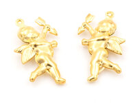 Anhänger Amor Engel aus 304 Edelstahl in goldfarben...