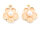 Anhänger als Blüte in lightgoldfarben mit Emaille in apricot 2 Stück