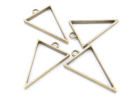 Anhänger als Dreieck in antik bronze 4 Stück