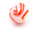 Lampwork-Glasperlen in weiß orange 14 mm 4 Stück