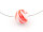 Lampwork-Glasperlen in weiß orange 14 mm 4 Stück