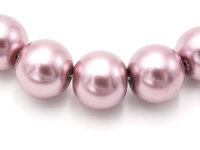 Glaswachsperlen in rosebraun 12mm 20 Stück