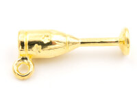 Anhänger Sektglas in goldfarben 4 Stück