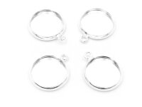 Fassung in silberfarben für 12 mm Cabochon im 4er Set