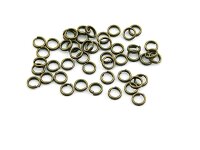 100 Splitringe in vintage Bronze doppelt