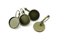 4 Brisuren in antik Bronze für 16 mm Cabochon