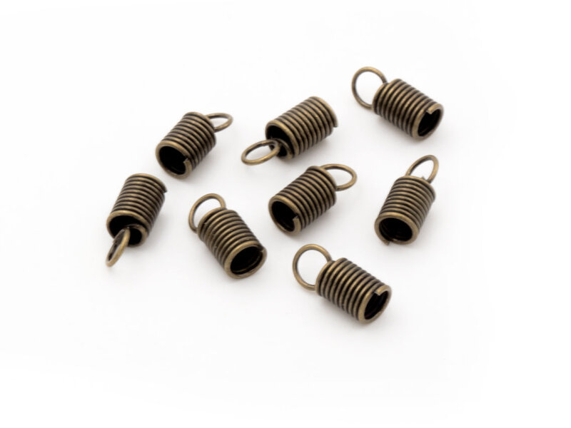 40 Endkappen für 3 mm Bänder in antik Bronze