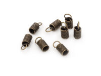 40 Endkappen für 3 mm Bänder in antik Bronze