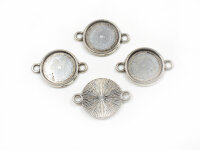 4 Rahmen in antik silber für 14 mm Klebeperlen