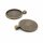 Fassung mit Netzmuster für 30 mm Cabochons – antik bronzefarben 41 x 32 mm - 2 Stück