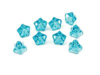 10 Glasblumen in hellblau 9 mm