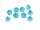 10 Glasblumen in hellblau 9 mm