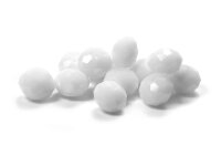 12 Glasschliffperlen 8 mm in weiß Edelsteindesign