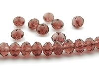 12 Glasschliffperlen 8 mm pflaume