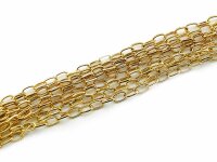 2 m Gliederkette goldfarben grob länglich