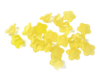20 Blüten 13 mm gelb gefrostet