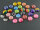 20 Cabochons 10 mm Resin gestreift (zweite Wahl)