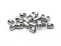 Endkappen aus Messing in platinfarben für 4,5 mm...