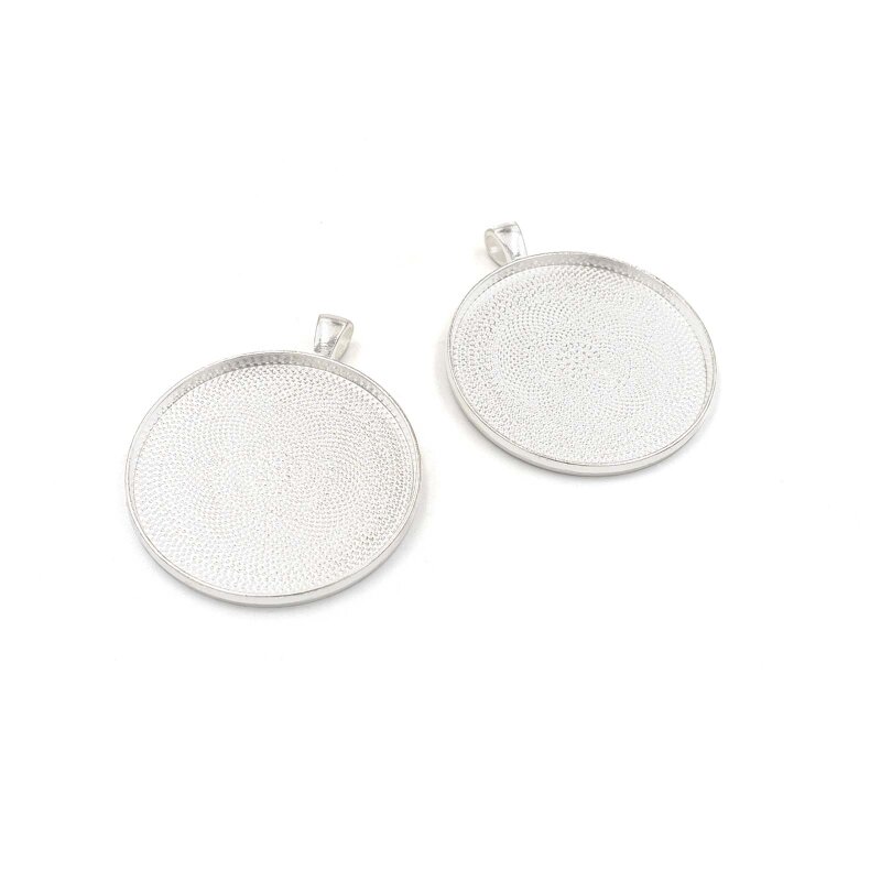 Fassungen in silberfarben für 40 mm Cabochons 2 Stück