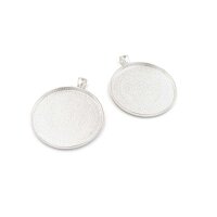 Fassungen in silberfarben für 40 mm Cabochons 2...