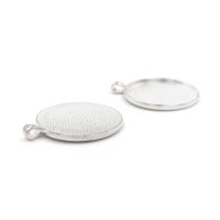 Fassungen in silberfarben für 40 mm Cabochons 2...
