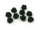 10 schwarze Rosen 10 mm Resin
