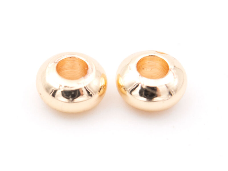 Zwischenperlen mit 24k Gold beschichtet 3 mm 2 Stück