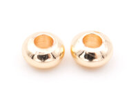 Zwischenperlen mit 24k Gold beschichtet 3 mm 2 Stück