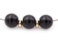 Zwischenperlen mit 24k Gold beschichtet 3 mm 2 Stück