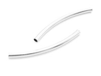 Tubenperlen aus Messing 30 mm in platinfarben 20er Set