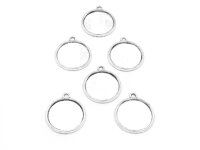 Fassungen in antik silberfarben für 18mm Cabochons 6...