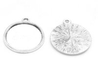 Fassungen in antik silberfarben für 18mm Cabochons 6...