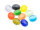 10 ovale Cateye Cabochons im Farbmix, 10 x 8mm