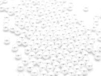Glasmedaillon Einleger kleine Kugeln in weiß 3mm...