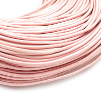 Band aus echtem Leder in perlrosa 2mm 2m