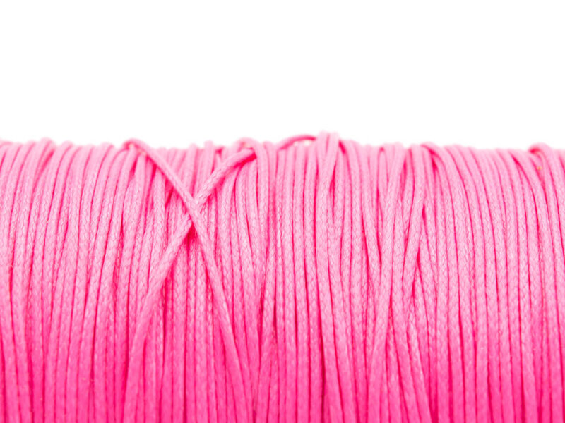 Polyesterkordel gewachst in pink 0,8mm 10m