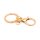 stabile Karabinerhaken mit Schlüsselring und Aufhängung in light goldfarben 2 Stück