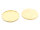 10 schlichte Fassungen mit ziselierten Rand in antik goldfarben für 18 mm Cabochons